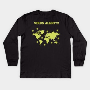 Virus Alert Kids Long Sleeve T-Shirt